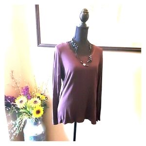 5/$25 Chocolate Brown Long-Sleeved Shirt, Size L